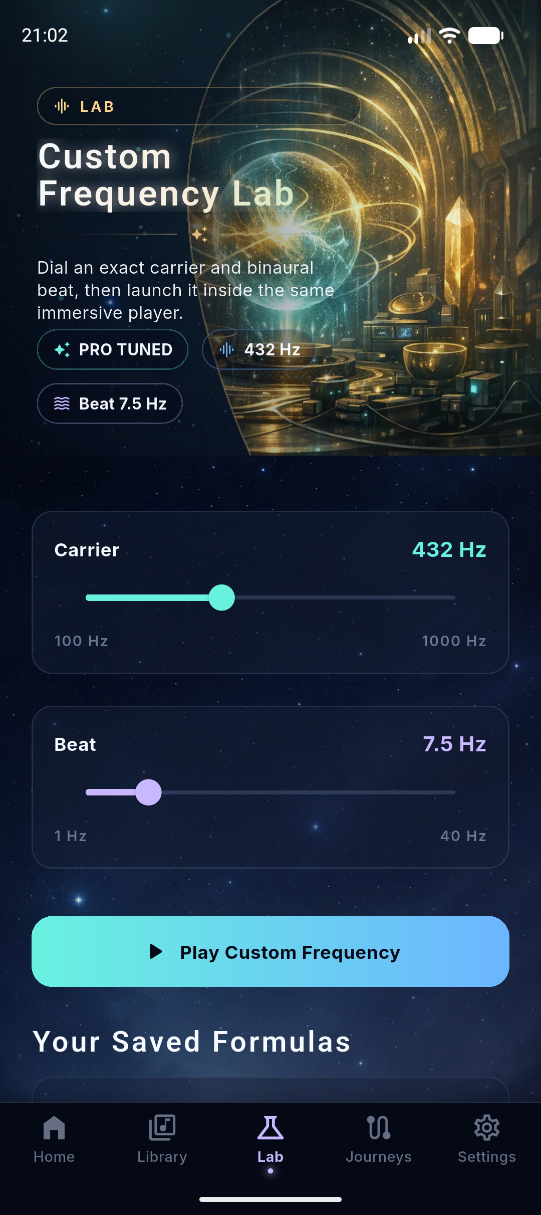 NeuroHz frequency lab screenshot placeholder